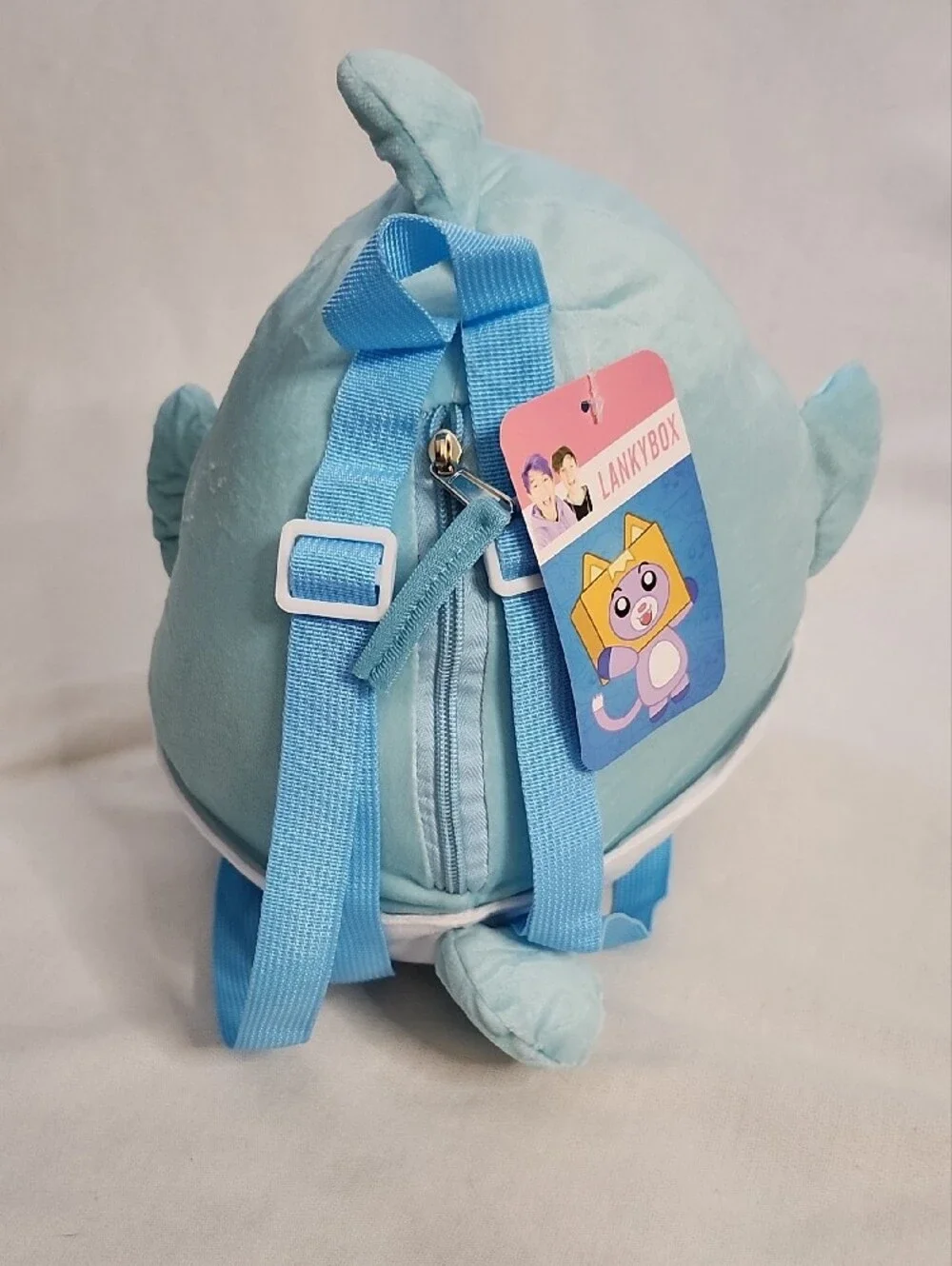 Blue Shark Plush Backpack with Pixar 